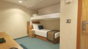 Carnival-cruise-line-Carnival-Breeze-schip-cruiseschip-categorie 1A-binnenhut-stapelbed