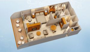 Disney-cruise-line-Disney-Magic-Disney-Wonder-cruiseschip-schip-categorie T-Concierge-1-bedroom-Suite-diagram