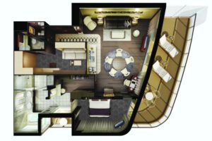 Norwegian-cruise-line-Norwegian-Escape-schip-cruiseschip-categorie-H2-Deluxe-Owner-Suite-groot-balkon-diagram