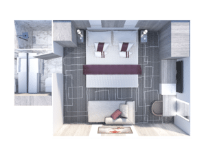 Celebrity Cruises-Celebrity-Apex-Celebrity-beyond-Celebrity-Edge-schip-Cruiseschip-Categorie 12-Binnenhut-diagram
