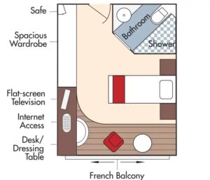 Amawaterways-AmaCello-schip-rivierschip-cruiseschip-Categorie Single-frans balkon-diagram