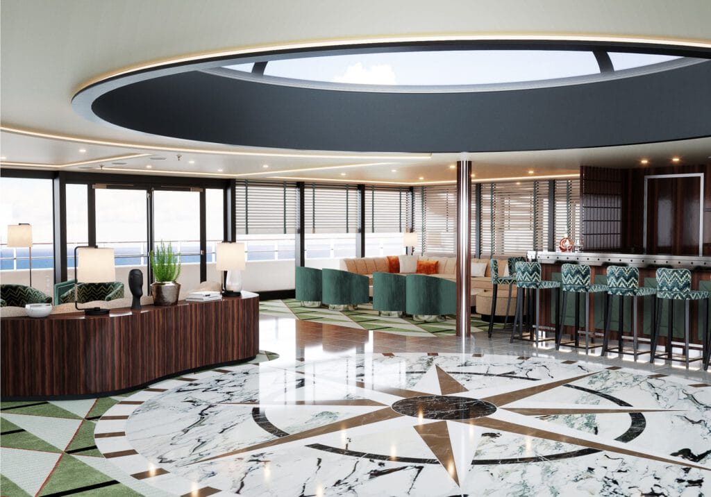 Cruiseschip*Atlas Ocean Voyage-World Navigator-Cruises-Observation Lounge