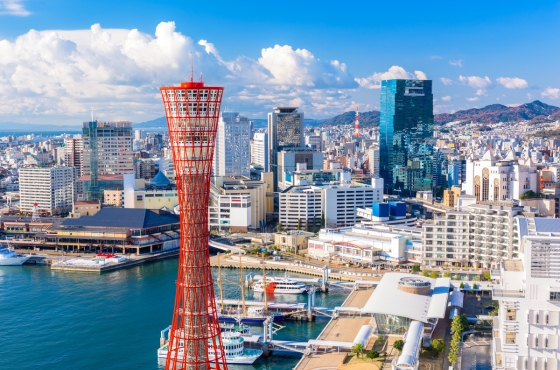 Havenstad Kobe Japan groepen