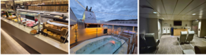 Studiereis Maaike, Havila Capella, Schip, zwembad, deck, buffet, ontbijt, rust ruimte