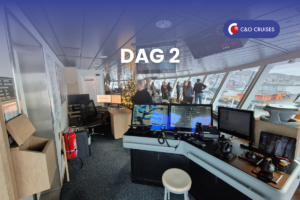 Studiereis Maaike, eerste dag, brug, rondleiding, schip, Havila Capella
